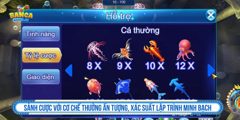 Sảnh cược với cơ chế thưởng ấn tượng, xác suất lập trình minh bạch