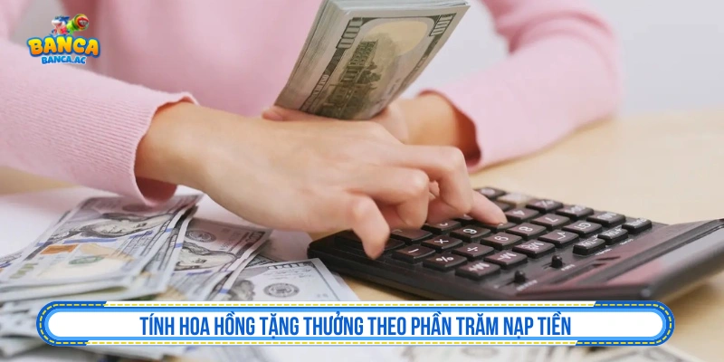 Tính hoa hồng tặng thưởng theo phần trăm nạp tiền